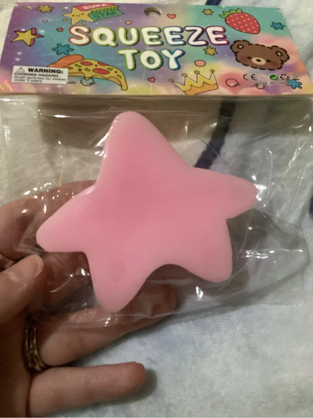Funny Pink Star Squeeze Toy - Soft Stress Relief for Kids and adults